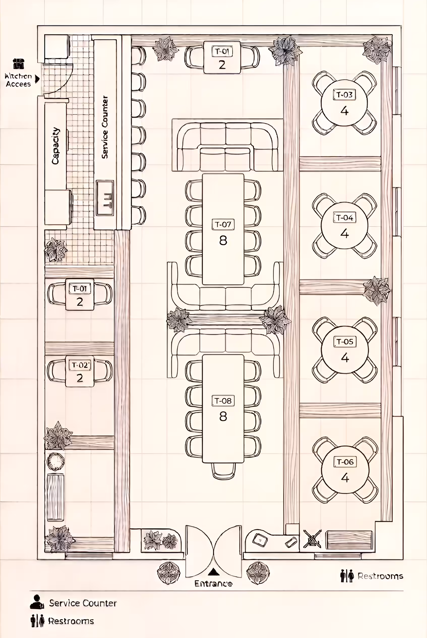 Restaurant layout